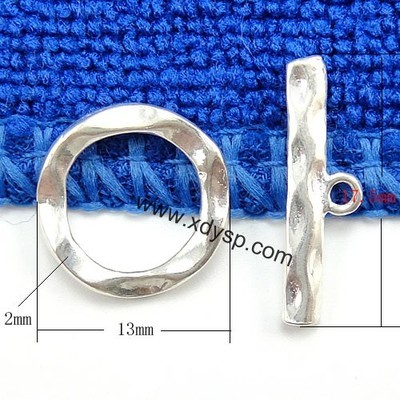 925純銀OT扣,規格:13mm,銀飾批發,925銀鏈扣,diy手鏈扣