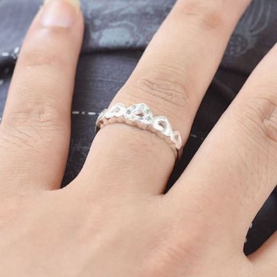 【【精品銀戒】鑲鉆 心心相惜 銀飾戒指批發 480013】價格,廠家,圖片,手鏈,象山區古今工藝品總匯-