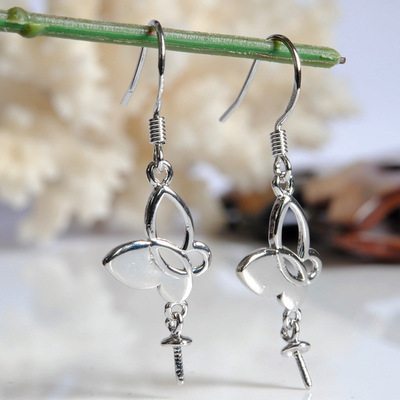 【diy配件批發 蝴蝶珍珠耳環配件批發 銀飾品配件廠家es4837-0R】價格,廠家,圖片,其他首飾輔料、配件,諸暨市山下湖美英珠寶商行-