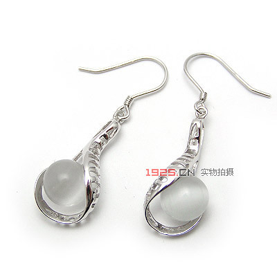 鑲嵌滴珠銀耳環|韓國飾品批發|銀飾批發|銀飾品