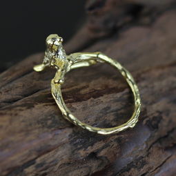 925純銀鍍金立體小鳥樹枝開口戒指 柔美設(shè)計(jì)與女性魅力的完美結(jié)合